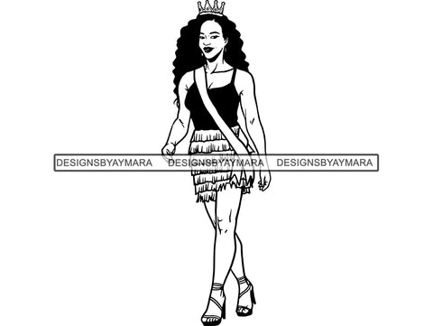 Black Queen SVG File for Silhouette and Cricut