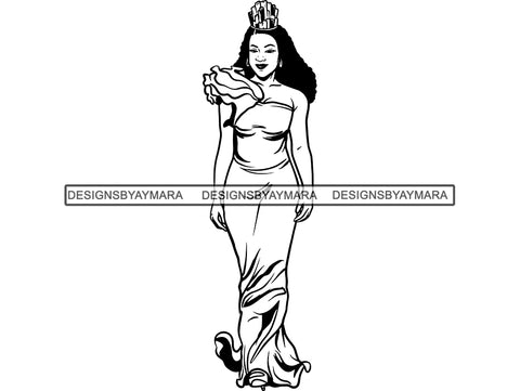 Black Queen SVG File for Silhouette and Cricut