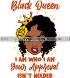 Savage Black Woman Quote I Am Who I Am With Crown SVG JPG PNG Vector Clipart Cricut Silhouette Cut Cutting