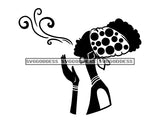 Black Woman In BW Headwrap Queen  SVG JPG PNG Vector Clipart Cricut Silhouette Cut Cutting