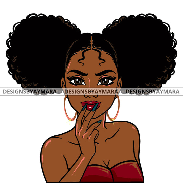 Sassy Black Woman  In Red Top SVG JPG PNG Vector Clipart Cricut Silhouette Cut Cutting