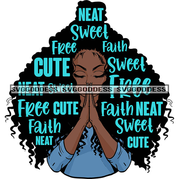 Diva With Blue Words In Hair Cute Blue Top SVG JPG PNG Vector Clipart Cricut Silhouette Cut Cutting