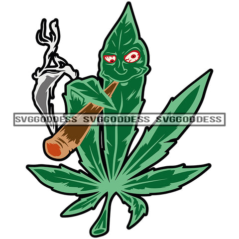 Weed Ganja Green Weed Smoking Smoke Cannabis Evil Eye  SVG JPG PNG Vector Clipart Cricut Silhouette Cut Cutting