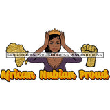 Afro Woman African Nubian Proud Crown Africa Crowned SVG JPG PNG Vector Clipart Cricut Silhouette Cut Cutting