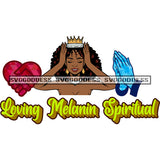 Afro Woman Loving Melanin Spiritual Crown Praying Hands Red Heart In Hand SVG JPG PNG Vector Clipart Cricut Silhouette Cut Cutting