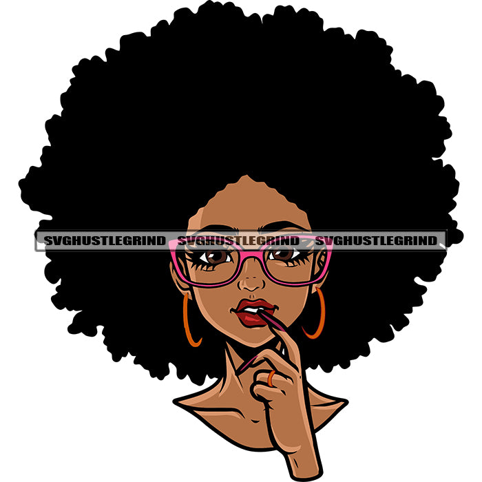 Cute Face Afro Girls Wearing Hoop Earing And Sunglass Beautiful Africa ...