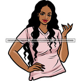 Black Beauty African American Smile Face Woman Standing Smile Face Medical Nurses Smile Face Design Element SVG JPG PNG Vector Clipart Cricut Silhouette Cut Cutting