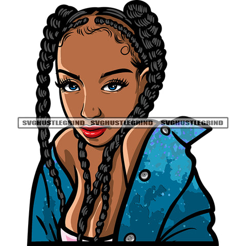 Sexy African American Woman Long Hairstyle Afro Melanin Woman Attitude Face Sexy Pose Melanin Woman SVG JPG PNG Vector Clipart Cricut Silhouette Cut Cutting