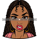 African American Girls Angry Face Melanin Girls Wearing Hoop Earing Locus Hairstyle Design Element Wearing Hoop Earing SVG JPG PNG Vector Clipart Cricut Silhouette Cut Cutting