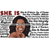 Bundle 20 Afro Woman She's Successful Quotes SVG Files For Cutting and More!