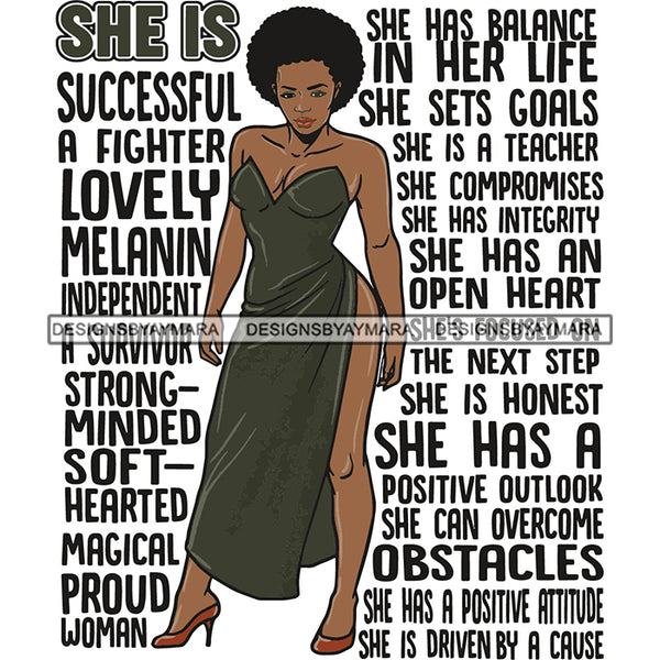 Bundle 20 Afro Woman She's Successful Quotes SVG Files For Cutting and More!