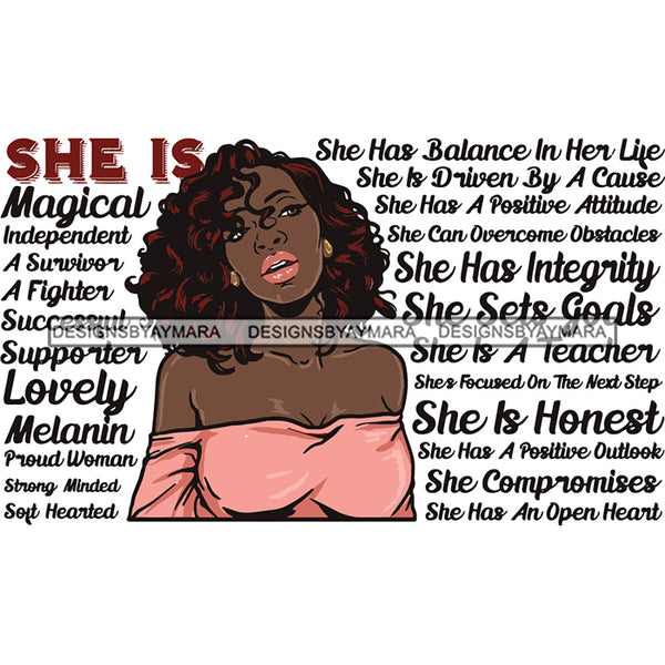 Bundle 20 Afro Woman She's Successful Quotes SVG Files For Cutting and More!