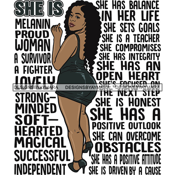 Bundle 20 Afro Woman She's Successful Quotes SVG Files For Cutting and More!