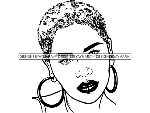 Afro Woman SVG  Fabulous Diva Nubian Melanin African American Ethnicity Afro Puffy Hairstyle  .SVG .PNG .JPG Vector Clipart Cricut Circuit Cut Cutting