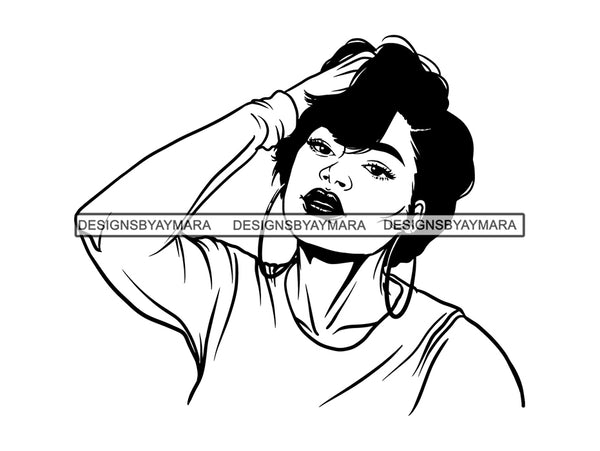 Afro Woman SVG  Fabulous Diva Nubian Melanin African American Ethnicity Afro Puffy Hairstyle  .SVG .PNG .JPG Vector Clipart Cricut Circuit Cut Cutting