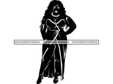 Afro Beautiful Big Woman SVG Silhouettes BBW Big And Bougie Queen Diva Classy Lady  .SVG .EPS .PNG Vector Clipart Silhouette Cricut Circuit Cut Cutting