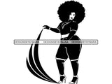 Afro Beautiful Big Woman SVG Silhouettes BBW Big And Bougie Queen Diva Classy Lady  .SVG .EPS .PNG Vector Clipart Silhouette Cricut Circuit Cut Cutting