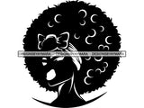 Afro Goddess Silhouette Woman SVG Head Wrap Queen Diva Classy Lady .SVG .EPS .PNG Vector Clipart Silhouette Cricut Circuit Cut Cutting