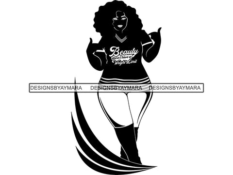 Afro Beautiful Big Woman SVG Silhouettes BBW Big And Bougie Queen Diva Classy Lady  .SVG .EPS .PNG Vector Clipart Silhouette Cricut Circuit Cut Cutting
