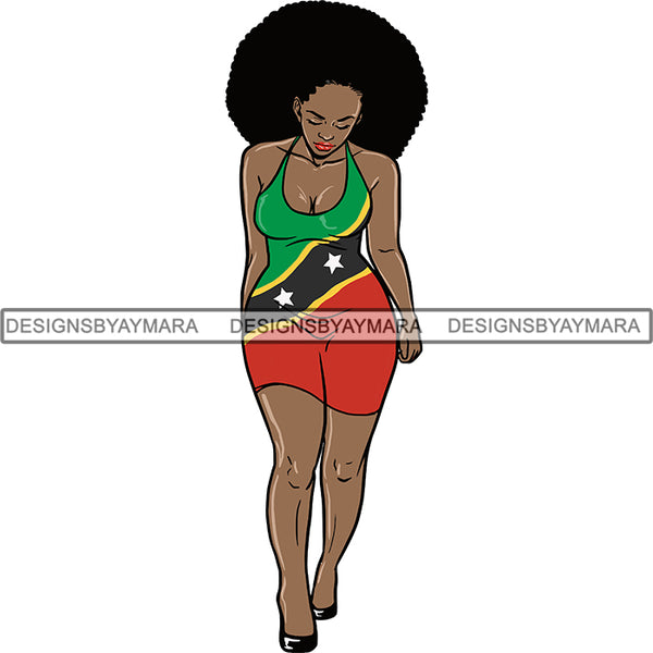 Afro Caribbean St. Kitts Goddess SVG Cutting Files For Silhouette Cricut and More