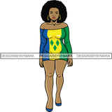 Afro Caribbean St. Vincent Goddess SVG Cutting Files For Silhouette Cricut and More