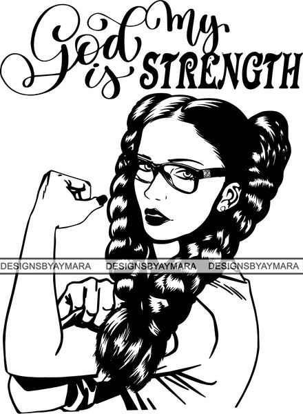 Strong Woman  SVG African American Ethnicity Queen Diva Classy Lady .SVG .EPS .PNG Vector Clipart Cricut Circuit Cut Cutting