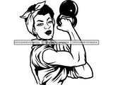 Afro Strong Woman SVG Queen Nubian Diva Classy Lady .SVG .EPS .PNG Vector Clipart Cricut Circuit Cut Cutting