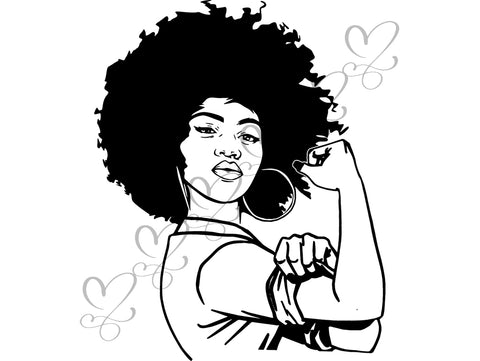 Afro Beautiful Black Woman SVG African American Ethnicity Afro Puffy Hairstyle Beauty Salon Queen Diva Classy Lady  Beautiful People Beauty Salon Princess