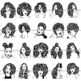 Super Special Bundle 200 Afro Woman SVG Files For Cutting and More.