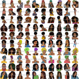 UNIQUE OFFER! 200 Beautiful Afro Woman SVG Retail Price $500 for Only $39.99 Files For Cutting and More.