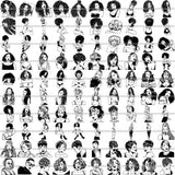 UNIQUE OFFER! 200 Beautiful Afro Woman SVG Retail Price $500 for Only $39.99 Files For Cutting and More.