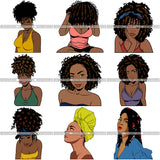 UNIQUE OFFER! 200 Beautiful Afro Woman SVG Retail Price $500 for Only $39.99 Files For Cutting and More.