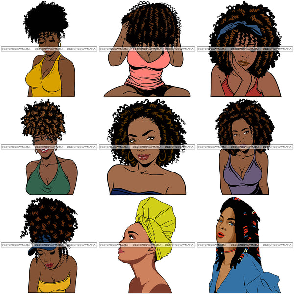 UNIQUE OFFER! 200 Beautiful Afro Woman SVG Retail Price $500 for Only $39.99 Files For Cutting and More.