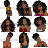 Super Special Bundle 200 Afro Woman SVG Retail Price $500 for Only $39.99 Files For Cutting and More.