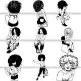 Super Special Bundle 100 Afro Woman SVG Retail Price $250 for Only $10.99 Files For Cutting and More.