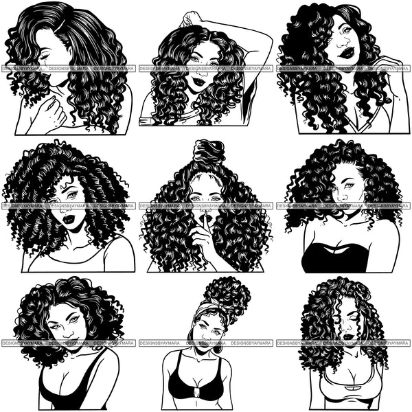 Super Special Bundle 100 Afro Woman SVG Retail Price $250 for Only $10.99 Files For Cutting and More.