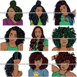 Super Bundle 50 Afro Beautiful Woman SVG For Only $14.99 Retail Price $125 Cutting Files For Silhouette and Cricut