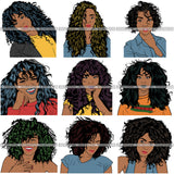 Super Bundle 50 Afro Beautiful Woman SVG For Only $14.99 Retail Price $125 Cutting Files For Silhouette and Cricut