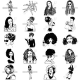 Super Special Bundle Afro Woman SVG Cutting Files For Cricut and Silhouette