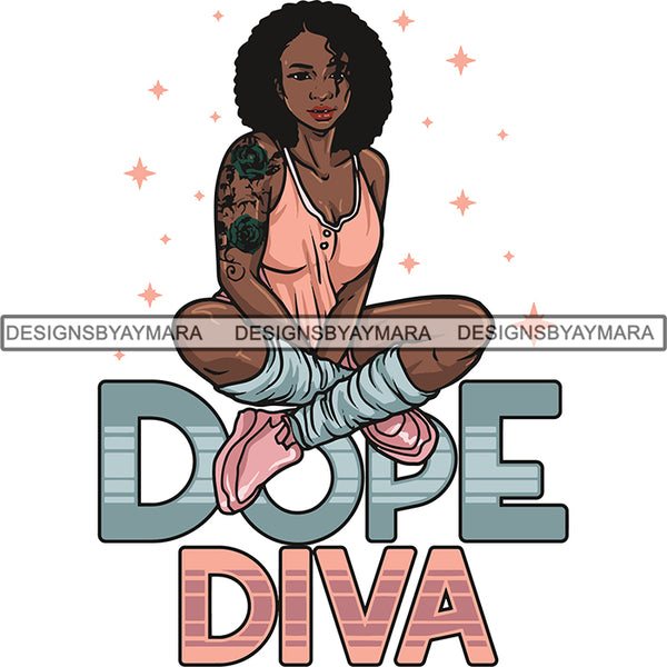 Dope Diva Blessed Life Quotes SVG Cutting Files For Silhouette Cricut and More