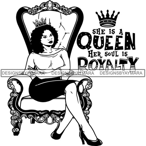 Afro Queen Goddess Melanin Nubian Glamour .SVG Cutting Files For Silhouette and Cricut