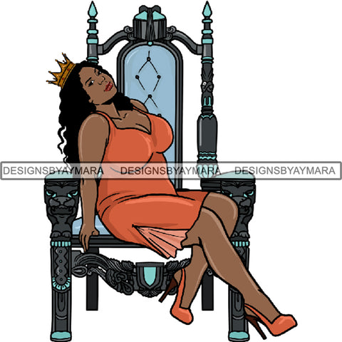 Afro Queen Goddess Melanin Nubian Glamour .PNG Print Files Not For Cutting