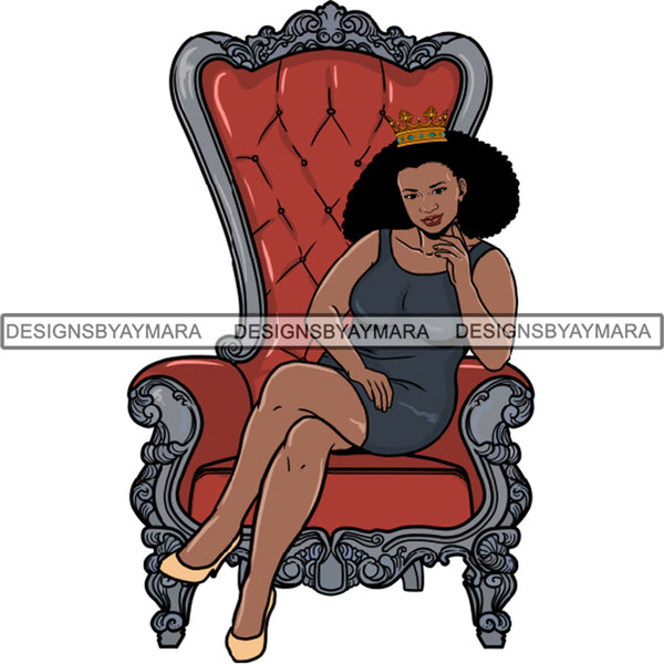 Afro Queen Goddess Melanin Nubian Glamour .PNG Print Files Not For Cutting