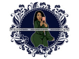 Pretty Thick BBW Woman Goddess Confidence Glamour Queen Diva Classy Lady Beautiful Big And Bougie  PNG With A Transparent Background JPG Vector Clipart Not For Cutting