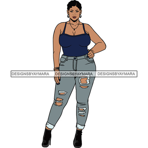 BBW Thick Thigh Woman Sassy Exotic Curvy Big Bone Goddess .SVG Cutting Files For Silhouette and Cricut and More!