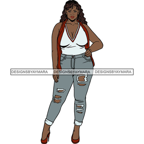 BBW Thick Thigh Woman Sassy Exotic Curvy Big Bone Goddess .SVG Cutting Files For Silhouette and Cricut and More!