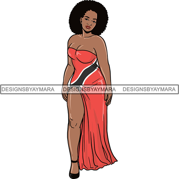 Afro Caribbean Trinidad Tobago Goddess SVG Cutting Files For Silhouette Cricut and More