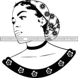 Bundle 20 Beautiful Woman Turban Head Wrap Hairstyle SVG Files For Cutting and More!