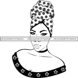 Bundle 20 Beautiful Woman Turban Head Wrap Hairstyle SVG Files For Cutting and More!