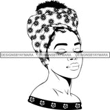 Bundle 20 Beautiful Woman Turban Head Wrap Hairstyle SVG Files For Cutting and More!